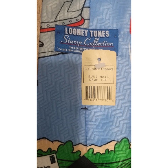 Vtg 1997 Looney Tunes Bugs Bunny USPS Tie - Picture 3 of 3